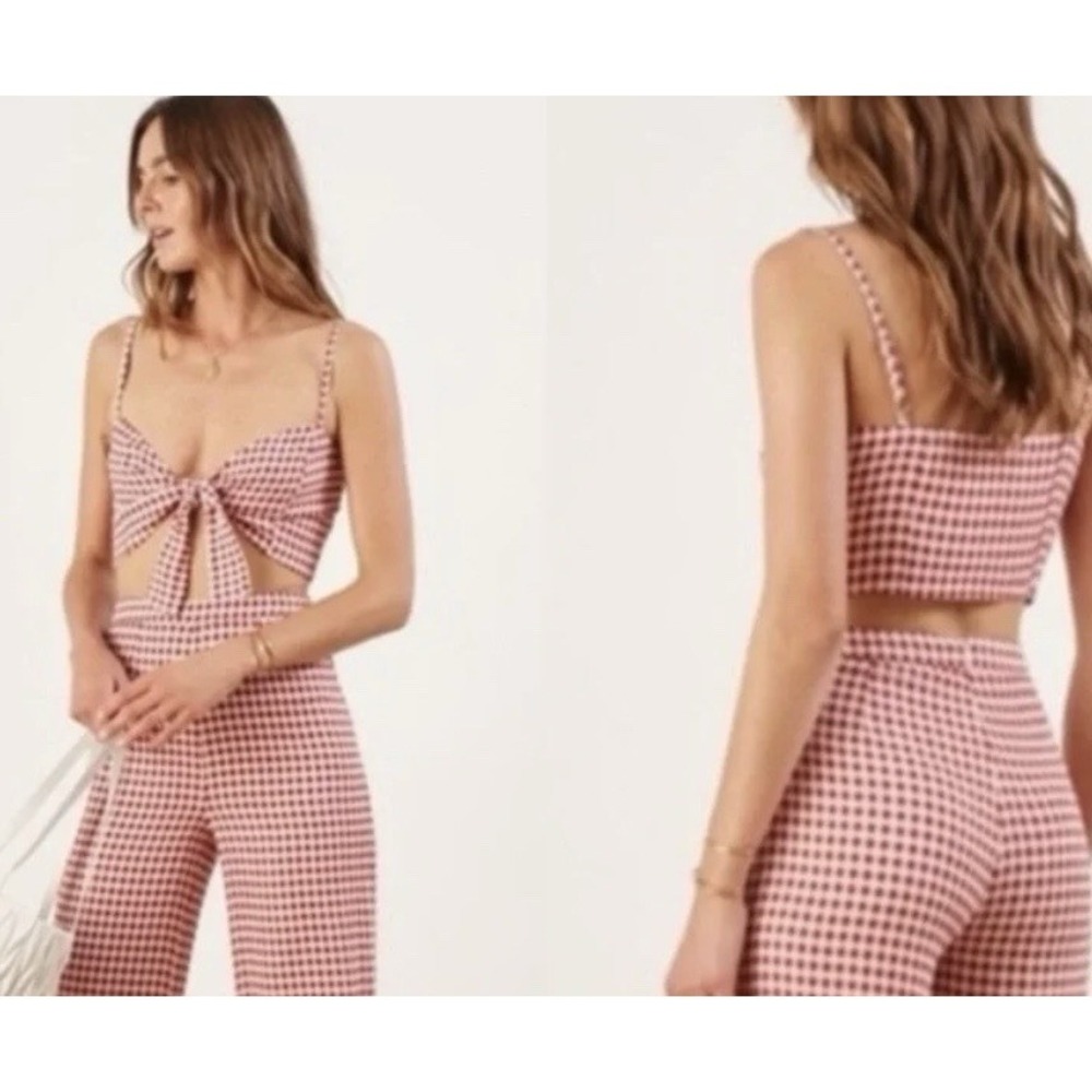Reformation Two Piece Set Wide Leg Pants And Crop Top Womens Size 4 Party Resort